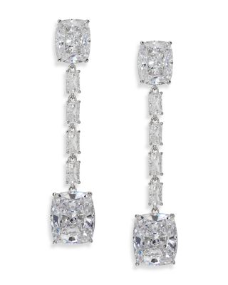 Nadri - Cubic Zirconia Linear Drop Earrings in 18K Gold Plated