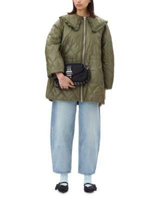 GANNI Shiny Quilted Midi Jacket | Bloomingdale's