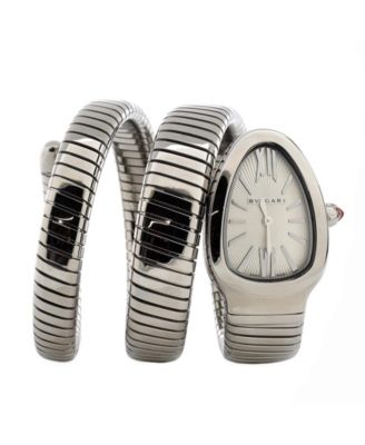 Pre-Owned Bvlgari - Serpenti Tubogas Double Spiral Quartz Watch in Stainless Steel 23mm