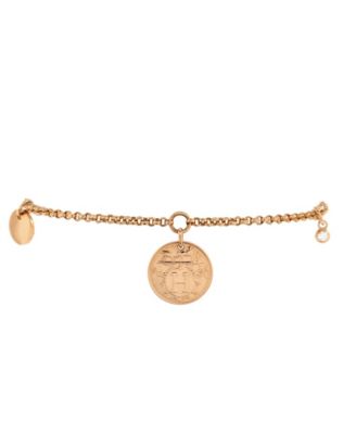 Pre-Owned Hermes Small Ex-Libris Bracelet 18K Rose Gold with Diamond