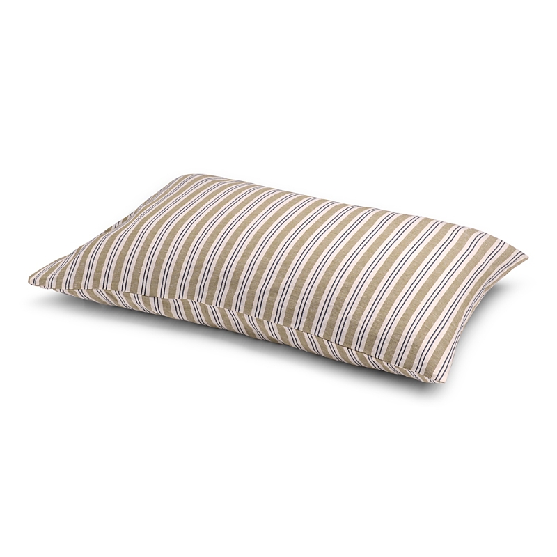 Piglet In Bed Sommerley Stripe Blend Pillowcase Pair, Standard In Thyme Sommerley Stripe