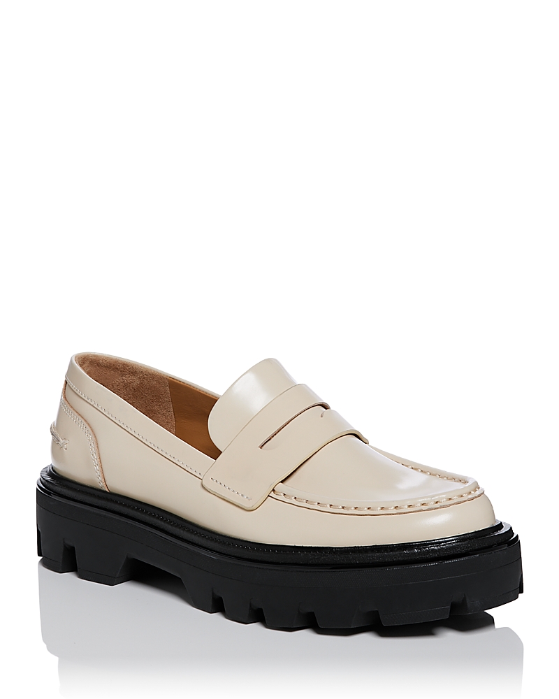Rag & Bone Quinn Lug Sole Penny Loafer In Greige