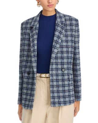 BOSS - Check Double Breasted Blazer