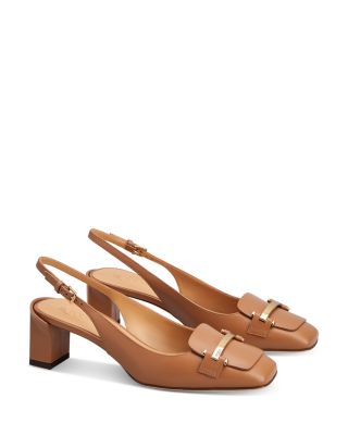 Women's Leather Loafer Pumps