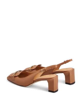 Women's Leather Loafer Pumps
