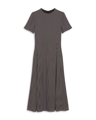 Dot Print Midi Dress