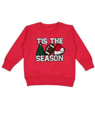 Sweet Wink - Boy Tis The Season Patch Christmas Sweatshirt - Little Kid, Big Kid