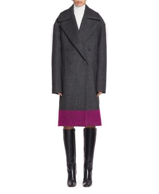 Lanvin Loose-Fit Two-Tone Coat