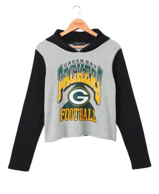 Junk Food Clothing - Women's NFL Green Bay Packers Block Crop Hoodie