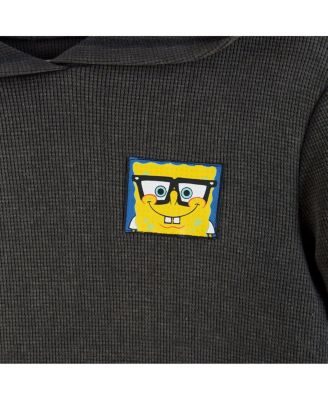 Boys' SpongeBob SquarePants x Stone-Washed Hooded Waffle Tee - Big Kid
