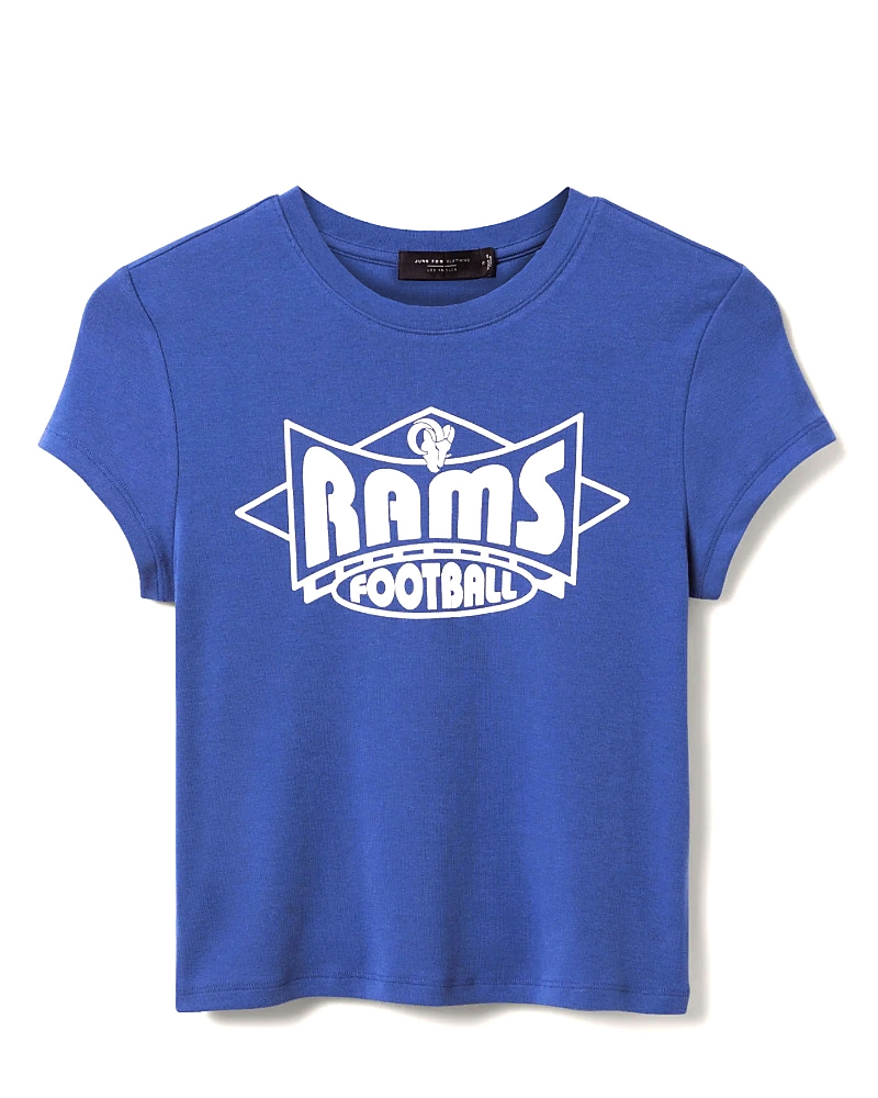 Junk Food Clothing Women's Nfl Los Angeles Rams Baby Tee In Liberty