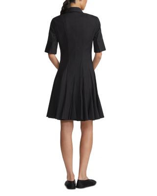 Godet Peplum Shirt Dress