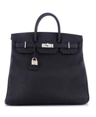 Pre-Owned HERMÈS - HAC 40 Handbag Black Togo with Palladium Hardware