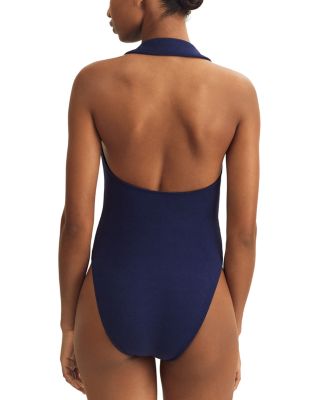 Collared One Piece Swimsuit
