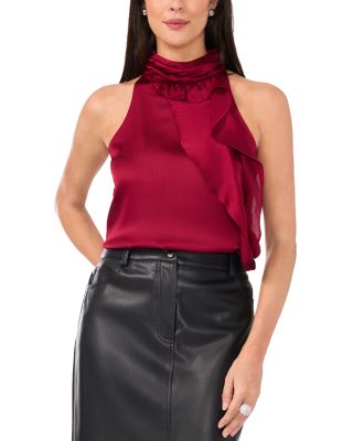 VINCE CAMUTO - Shirred Satin Tank