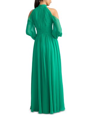  Wicked x Zac Posen Cold Shoulder Chiffon Gown