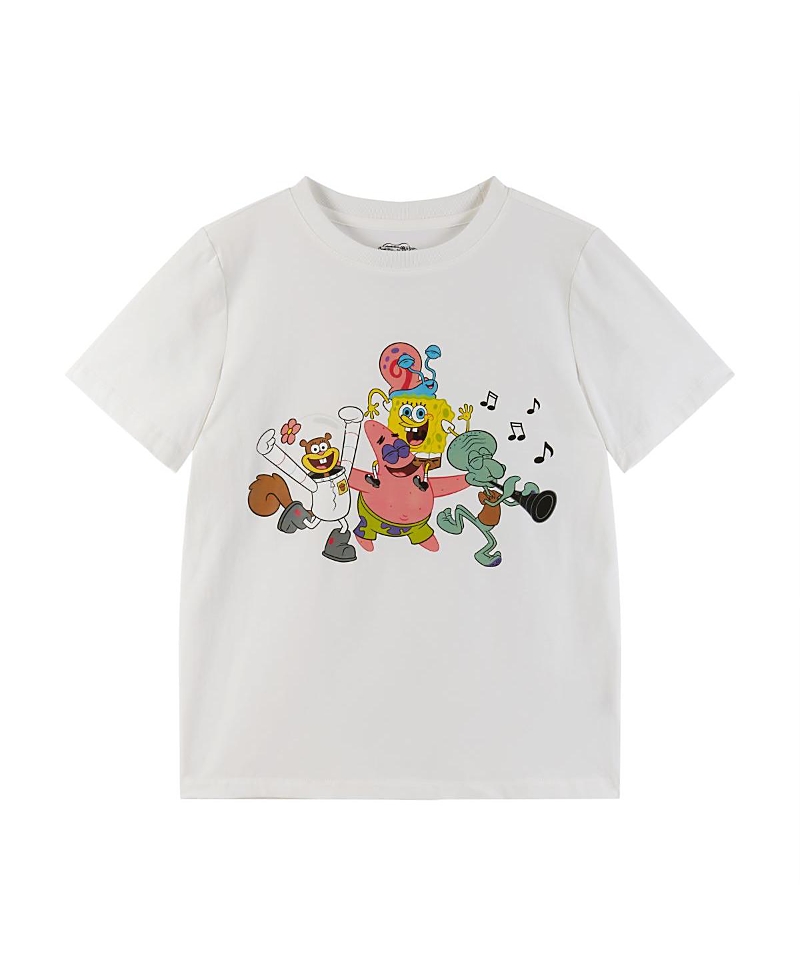 Andy & Evan Boys' Spongebob Squarepants X Shellebration Tee - Big Kid In White