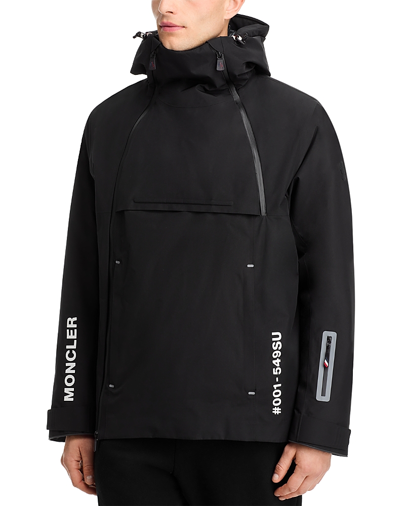 Moncler Staz Tech Gore-tex Ski Jacket In Black