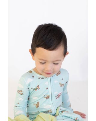 Unisex Vintage Airplanes Convertible Footie - Baby