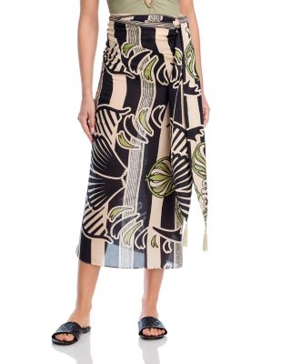 JUAN DE DIOS - Printed Side Tie Skirt Swim Cover-Up