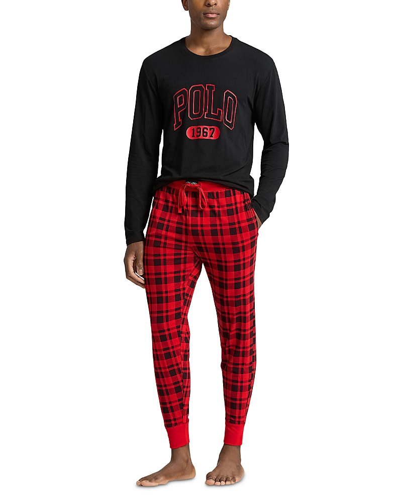 POLO RALPH LAUREN 2 PIECE LONG SLEEVE TOP & JOGGER PAJAMA SET - EXCLUSIVE