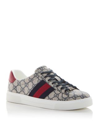 Gucci - Men's Ace Canvas and Leather Sneakers