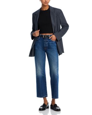 The Rambler High Rise Ankle Straight Jeans in Well Stacked