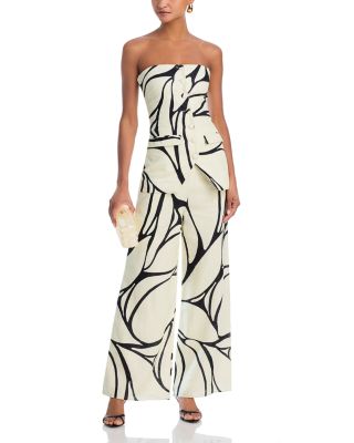 Cala de la Cruz - Noah Printed Strapless Vest & Toya Printed Wide Leg Pants