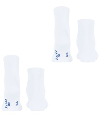 Run Cotton Blend Solid Ribbed Ankle Socks, Pack of 2