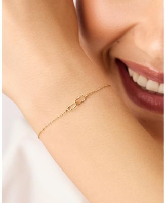  Gold Bracelet - Gold Twisted Link Bracelet