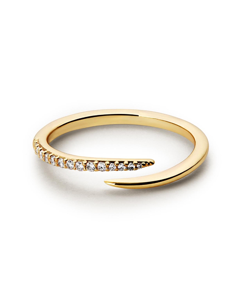 Ana Luisa Gold Diamond Bypass Band Ring In Gold
