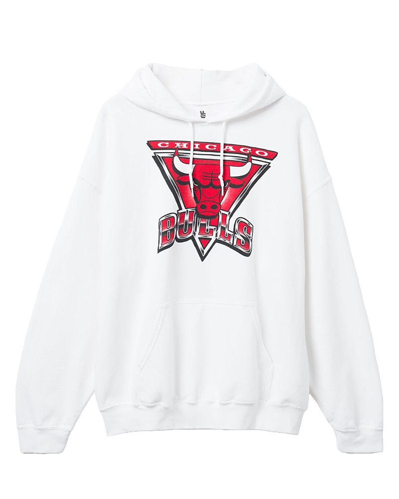 Junk Food Clothing Unisex Nba Chicago Bulls Triangle Hoodie In White