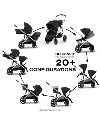 Gazelle S 2 Single to Double + Aton G Swivel Travel System with Gazelle S Cot