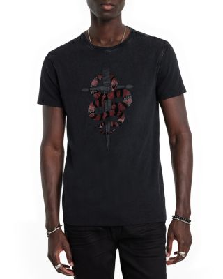 John Varvatos - Burnout Short Sleeve Graphic Tee