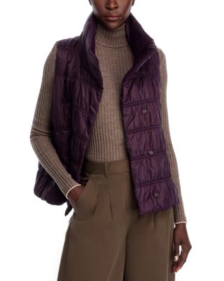 Eileen Fisher - Stand Collar Ruched Vest