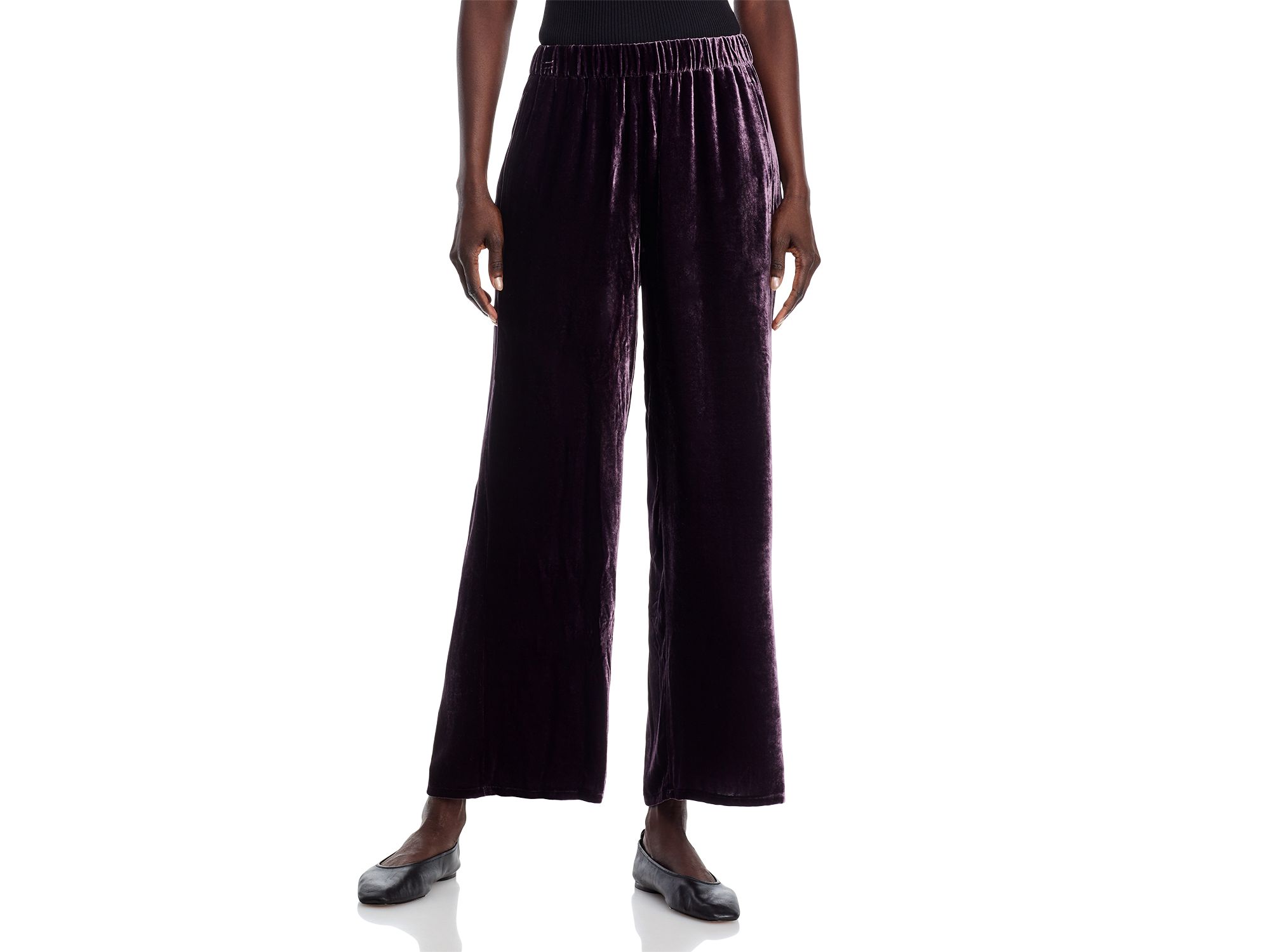 Crushed Velvet Wide Leg Pants - Image 1