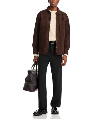 Regular Fit Leather Shirt Jacket