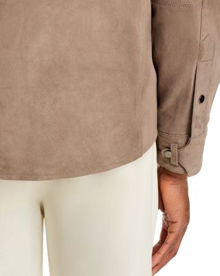 Regular Fit Leather Shirt Jacket