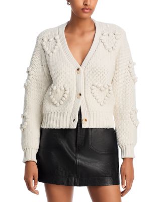 AQUA - Heart Pom Cardigan - Exclusive