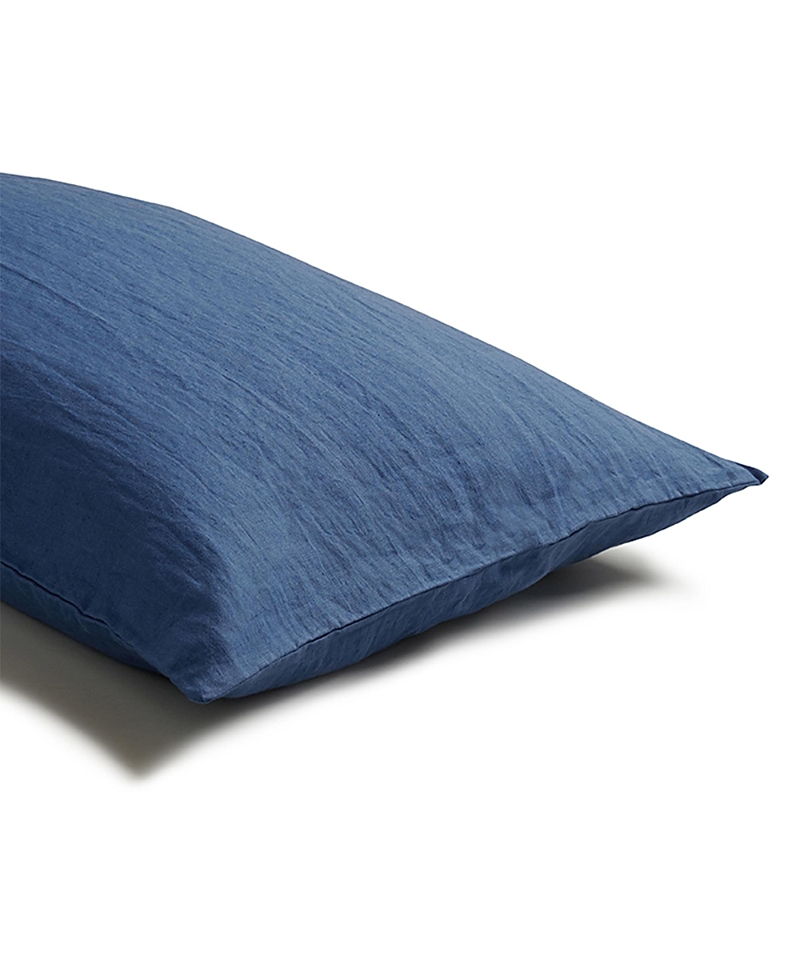 Piglet In Bed Linen Blend Pillowcase Pair, Standard In Blueberry