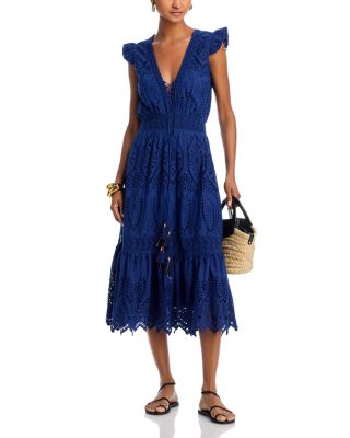 Bell - Lani Tiered Eyelet Midi Dress