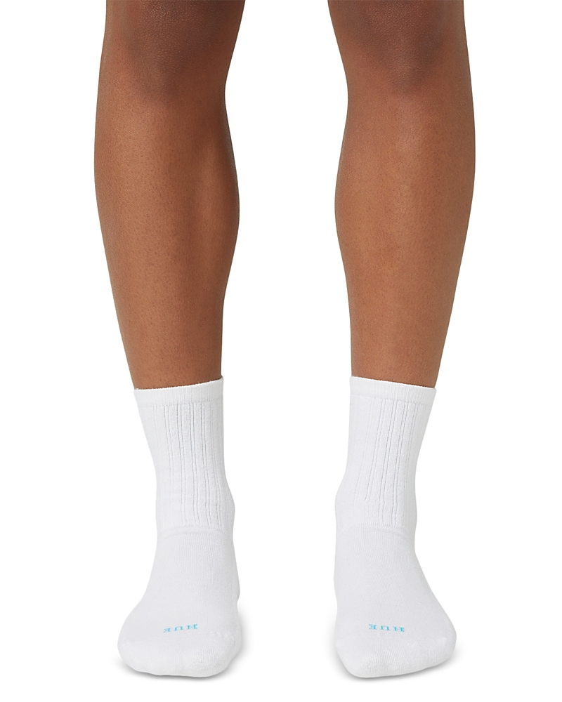 Hue Air Cushion Assorted 3-pack Crew Socks In White