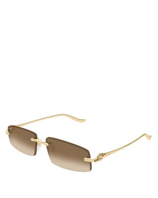 Cartier - Panth&egrave;re Classic Rimless Rectangle Sunglasses, 58mm