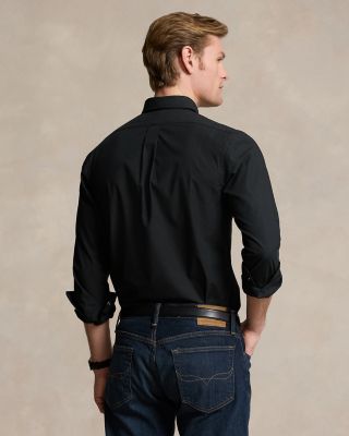 Slim Fit Long Sleeve Poplin Button Down Shirt