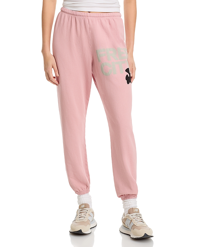 Freecity Free City Cotton Logo Sweatpants In Ballerina