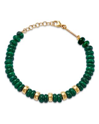 Zoë Chicco - 14K Yellow Gold Malachite Beads Bracelet