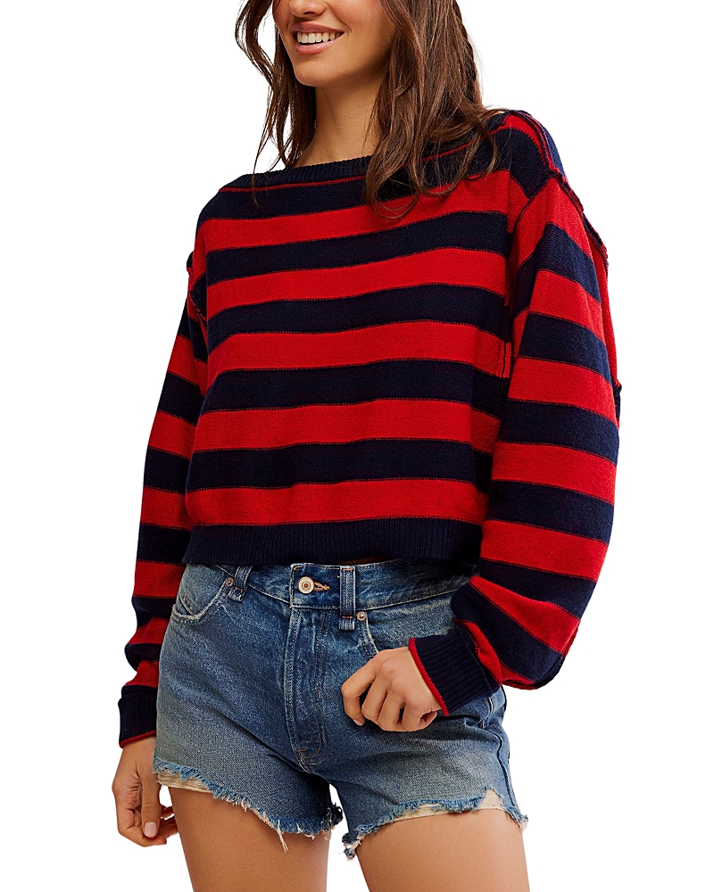FREE PEOPLE WE THE FREE INTO THE BLUE PULLOVER SWEATER