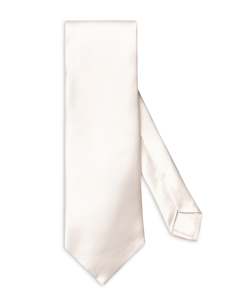 Eton Paisley Evening Silk Classic Tie In Off White