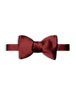 Satin Self Tied Bow Tie