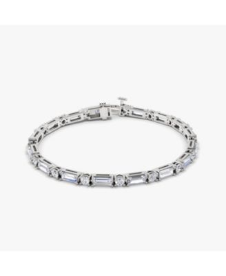  Mixed Shape Bracelet in 14K Yellow Gold, 5.95ctw Baguette & Brilliant Round Lab Grown Diamonds